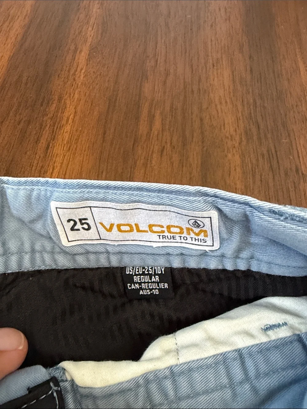 Boys Volcom Light Blue Casual Shorts
